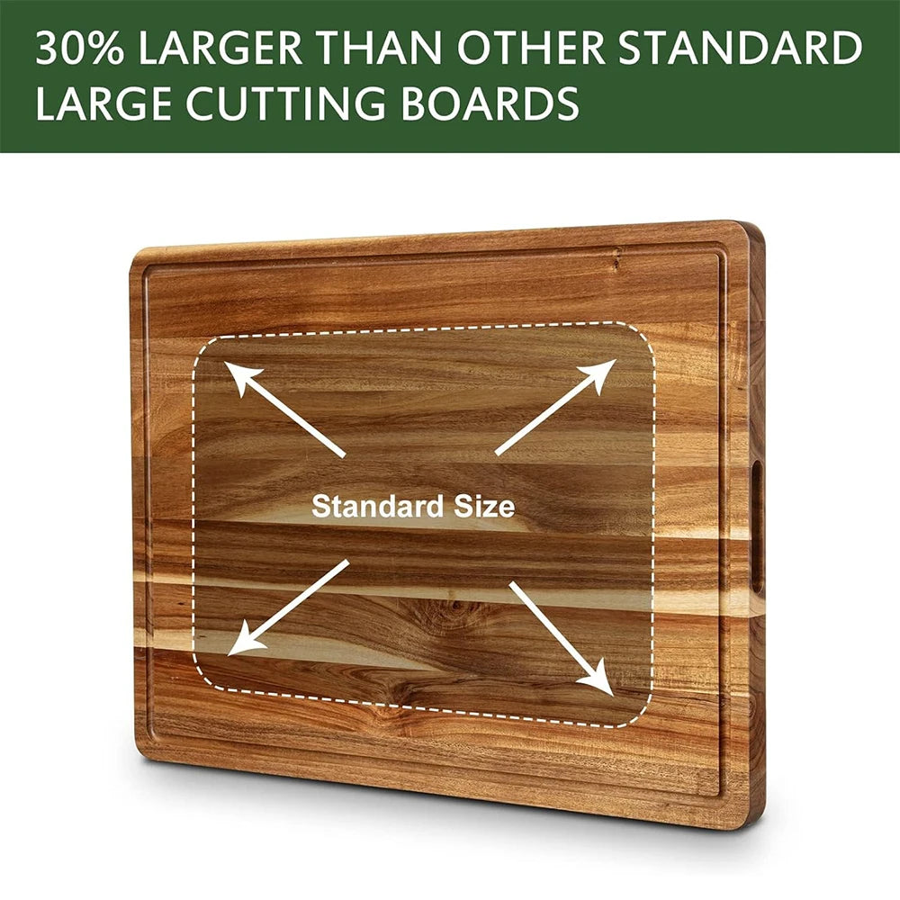 Twister CK Large Reversible Wood Cutting Board With Juice Groove