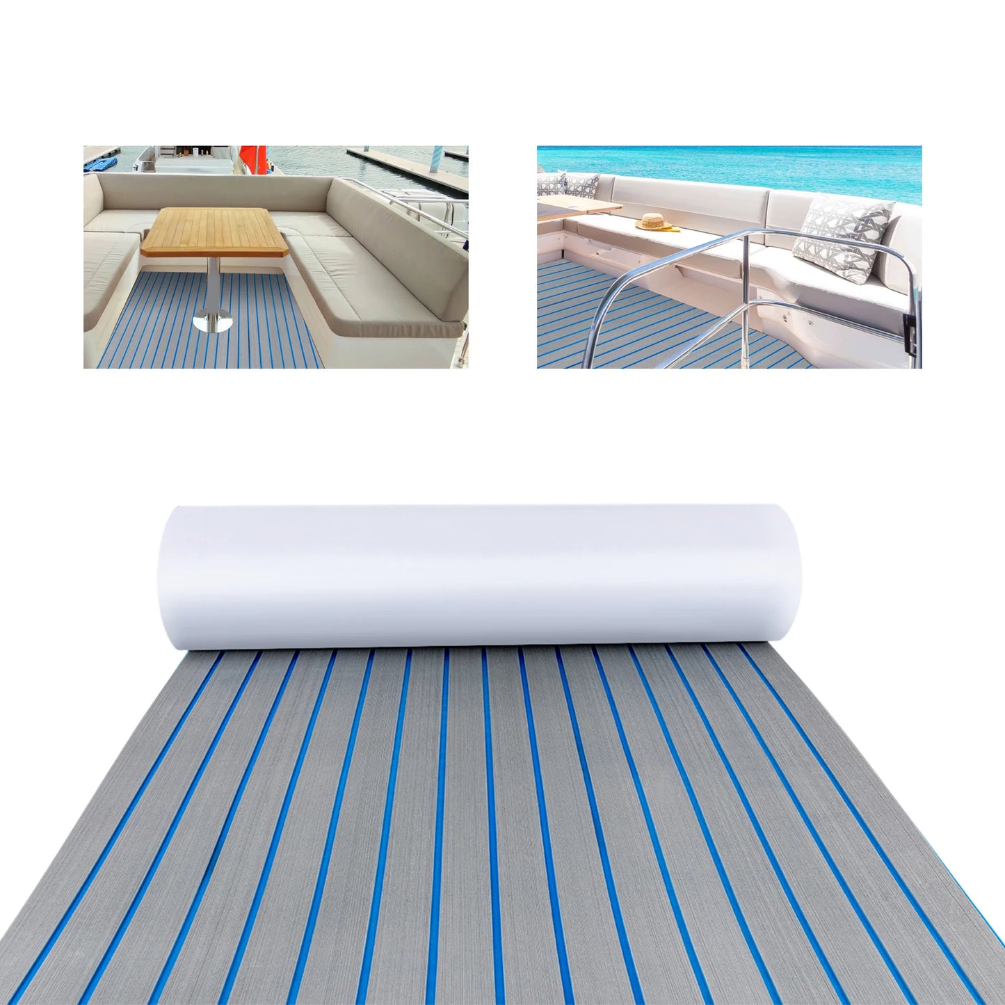 EVA Foam Boat Deck Mat Faux Teak Waterproof Non-Slip Flooring