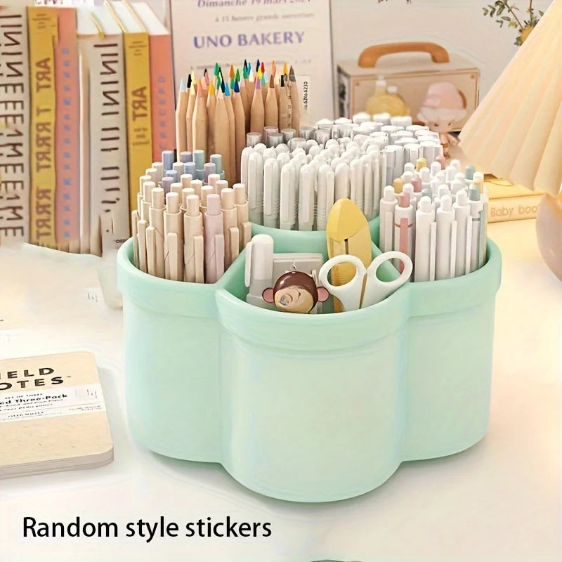 360 Degree Rotating Pen Holder Desk Organizer Large Capacity