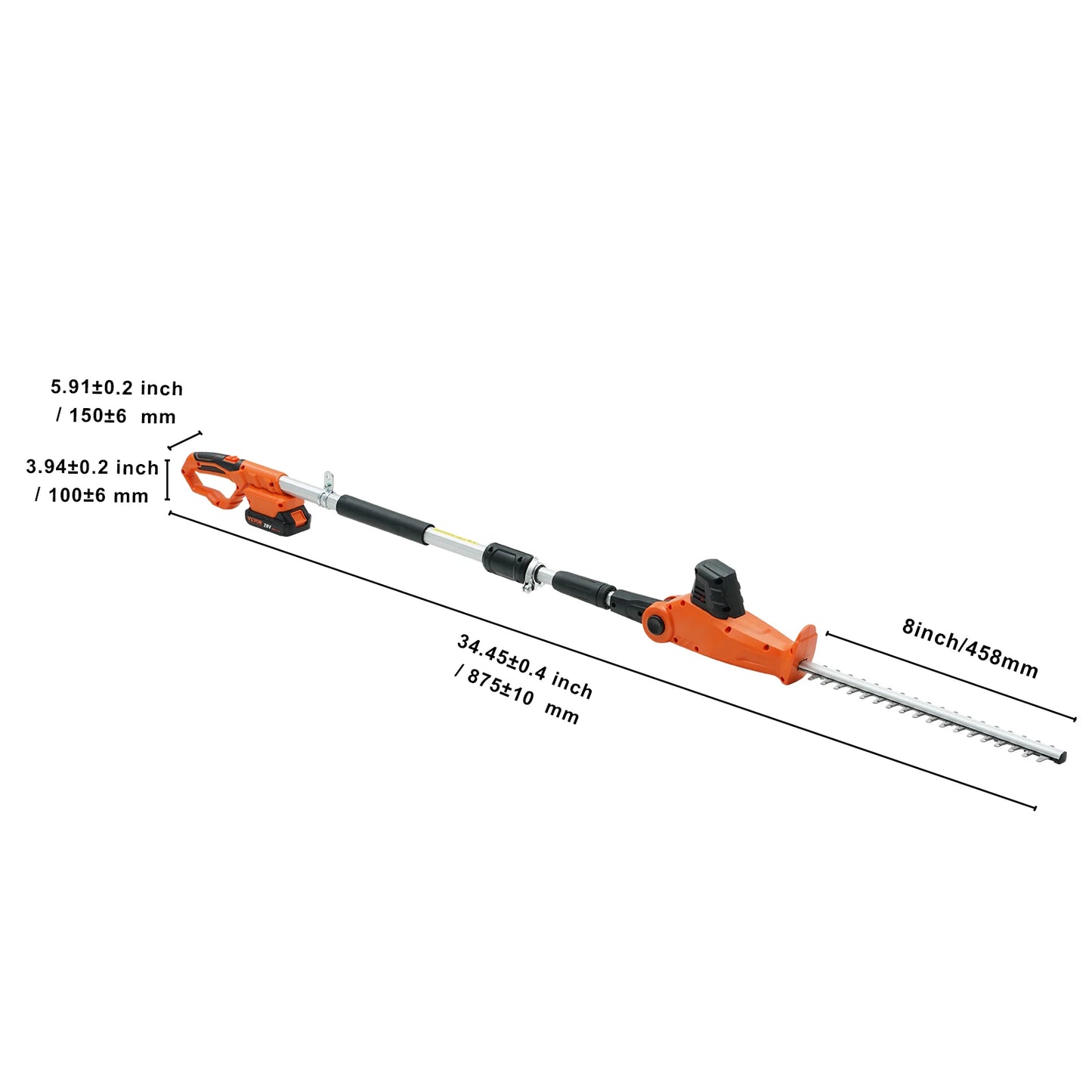 SucceBuy 20V Cordless Hedge Trimmer Kit With Blade Cover Included