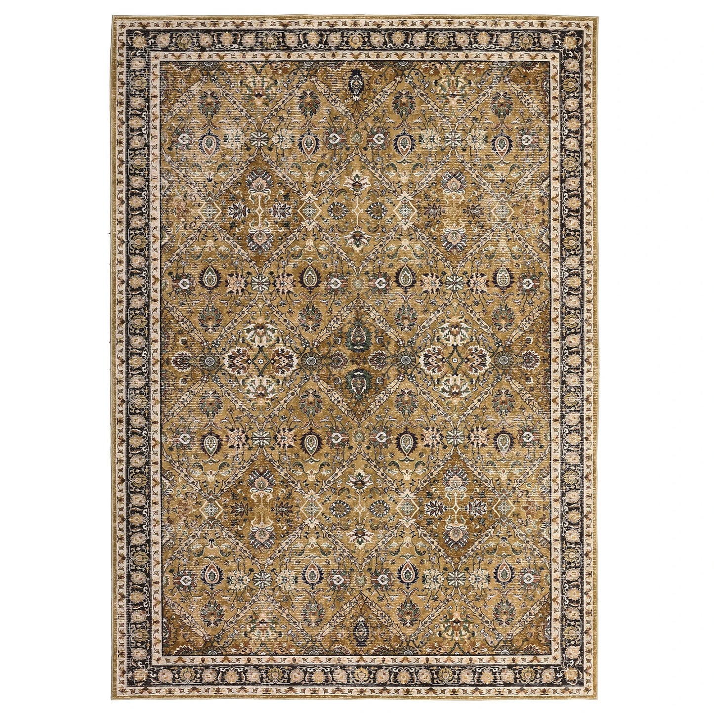 Polyester Moroccan Trellis Rug Non-Slip Stain Resistant
