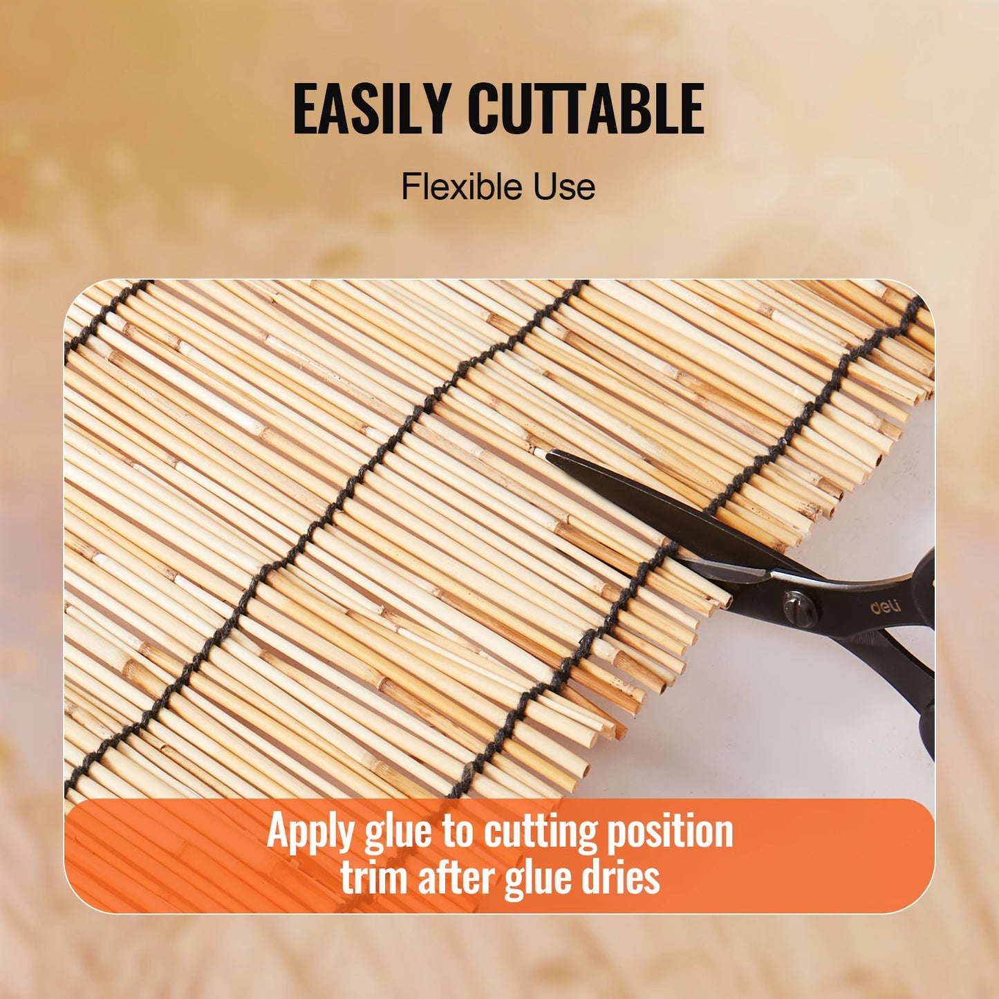 SucceBuy Natural Reed Fencing Roll For Outdoor Backyard Patio Divider
