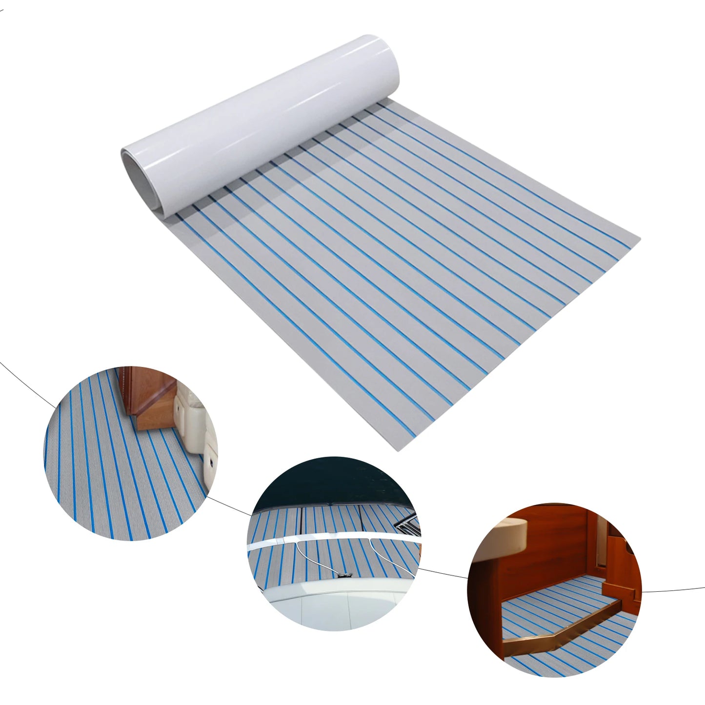 EVA Foam Boat Deck Mat Faux Teak Waterproof Non-Slip Flooring