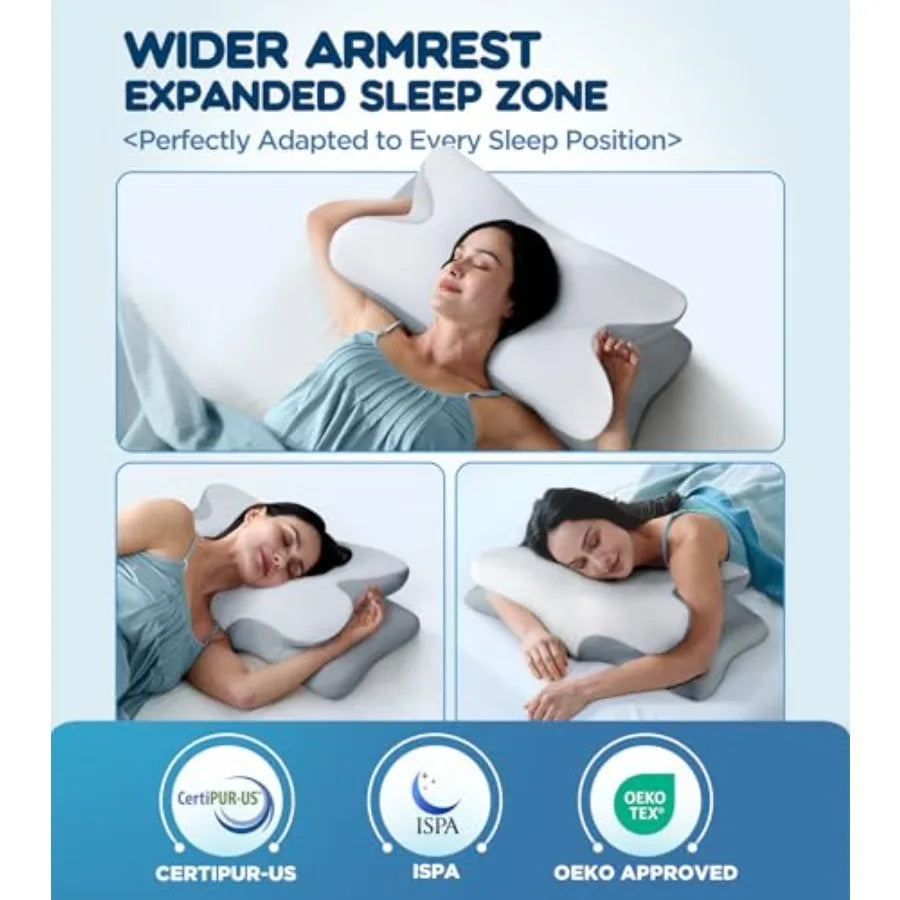 Odorless Cervical Neck Pillow for Pain Relief and Ergonomic Support