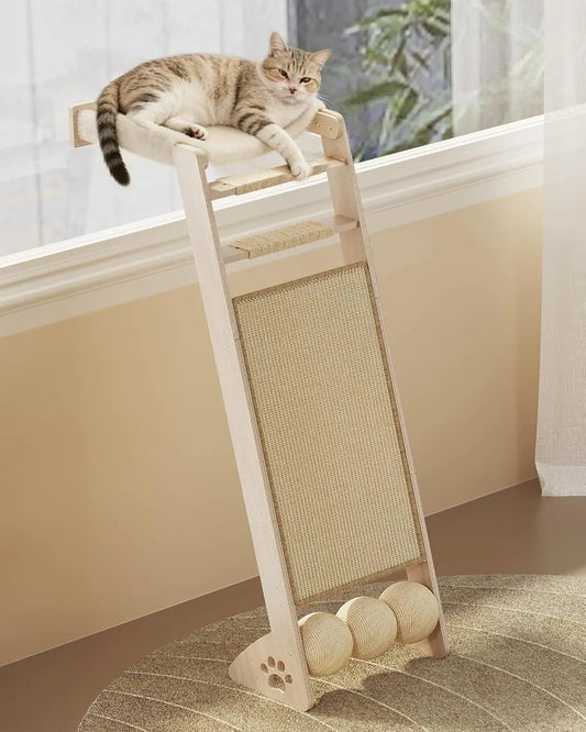 Cat Window Perch With Extra Wide Sisal Pad Suction Cups