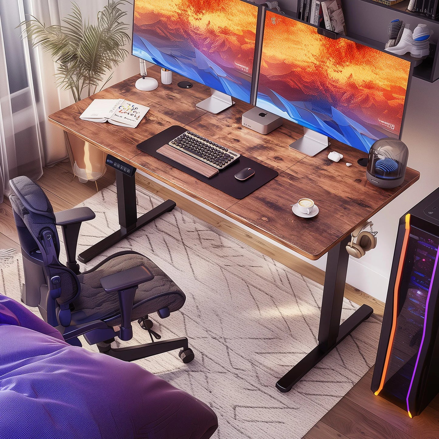JHK Electric Standing Desk Height Adjustable Sit Stand Workstation