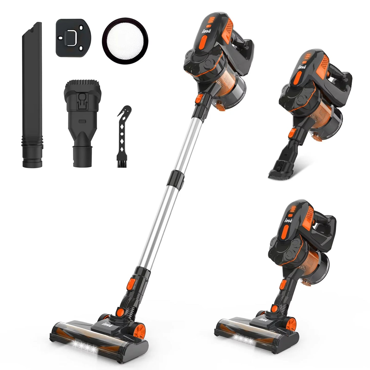 INSE V770 Cordless Handheld Vacuum Cleaner 6-in-1 20KPa LED Headlights