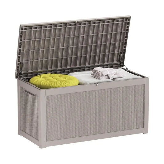 YTYIN Outdoor Resin Storage Box With Lockable Lid UV Resistant