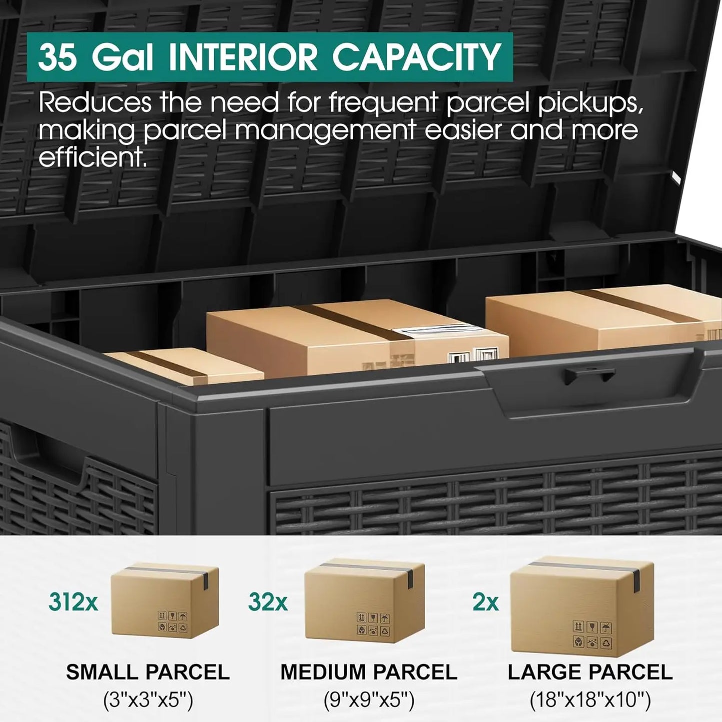 DCNB Lockable Outdoor Package Delivery Box Waterproof Parcel Drop