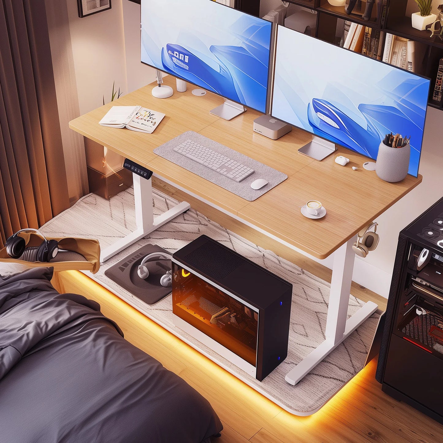 JHK Electric Standing Desk Height Adjustable Sit Stand Workstation