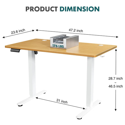 JHK Ergonomic Electric Standing Desk Height Adjustable Computer Desk