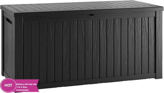 Lockable Waterproof Resin Outdoor Deck Storage Box For Patio