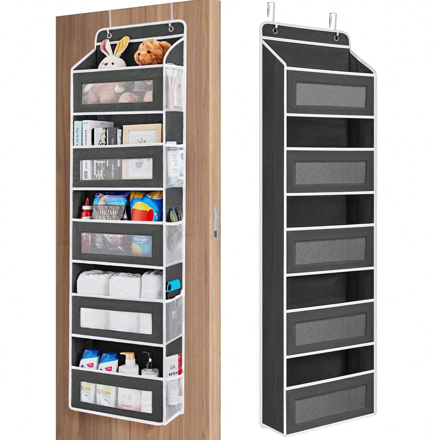 Nonwoven Door Organizer Rack With Five Layers For Hanging Storage
