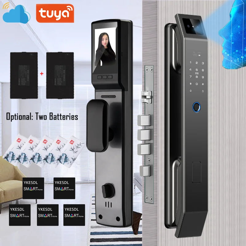 YKESDL 3D Face Recognition Smart Door Lock With Camera Fingerprint