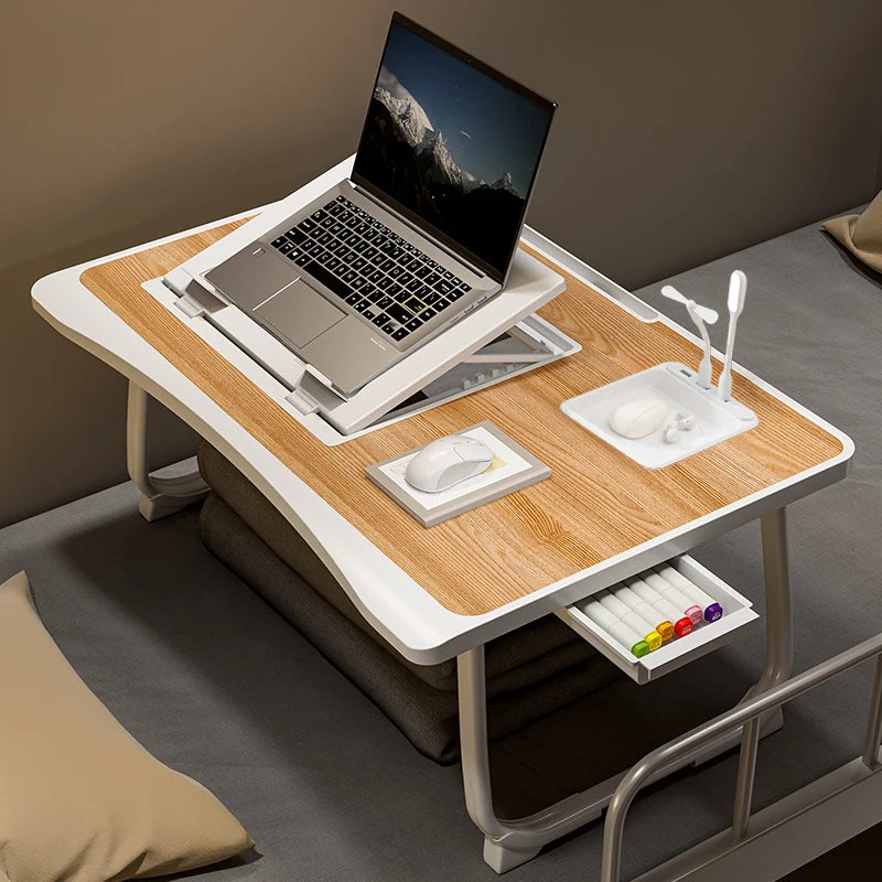 Dyj Dayika-S Foldable Laptop Desk With Drawers For Home Office
