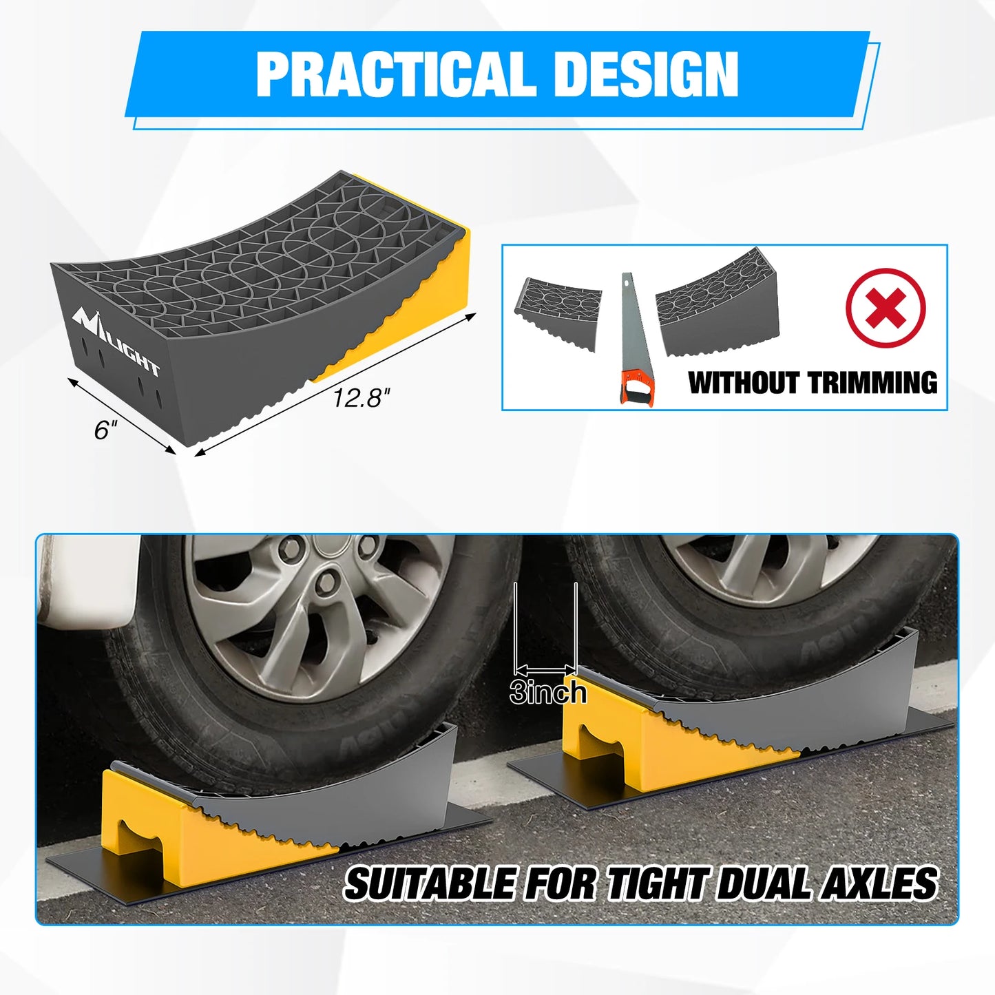 Nilight RV Leveler 2 Pack Camper Leveling Blocks For Axles