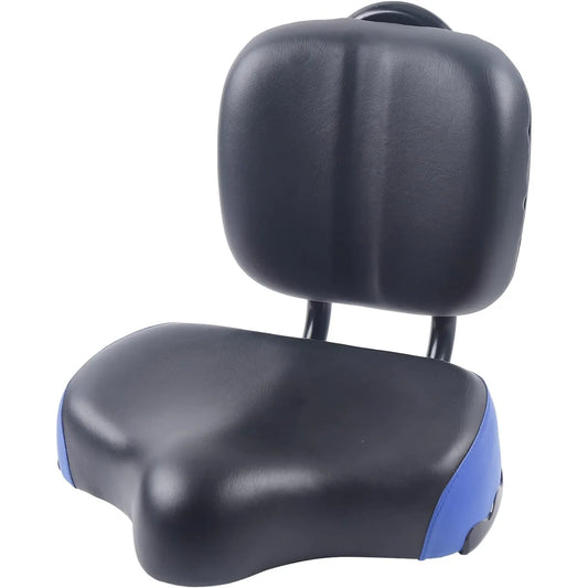 Comfortable Extra Wide Bike Seat With Soft Back Rest Cushion