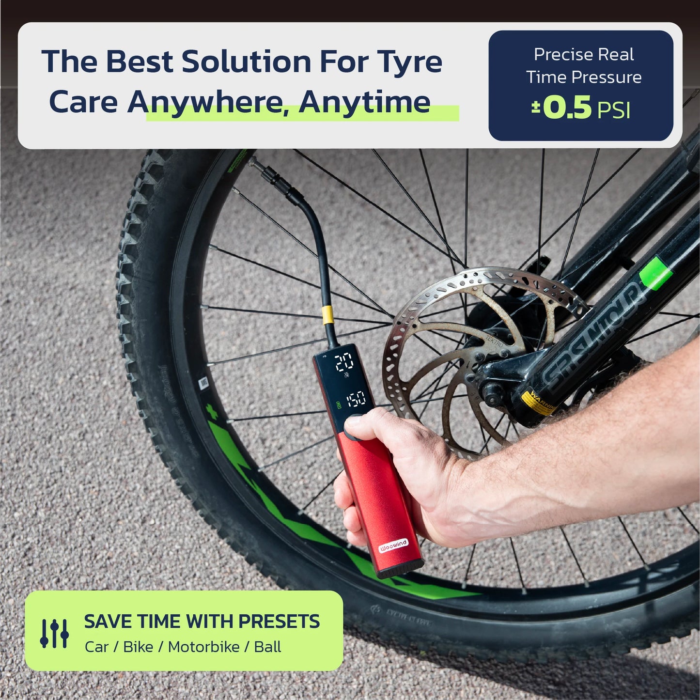Woowind BP188 Electric Bike Pump Pro Tire Inflator