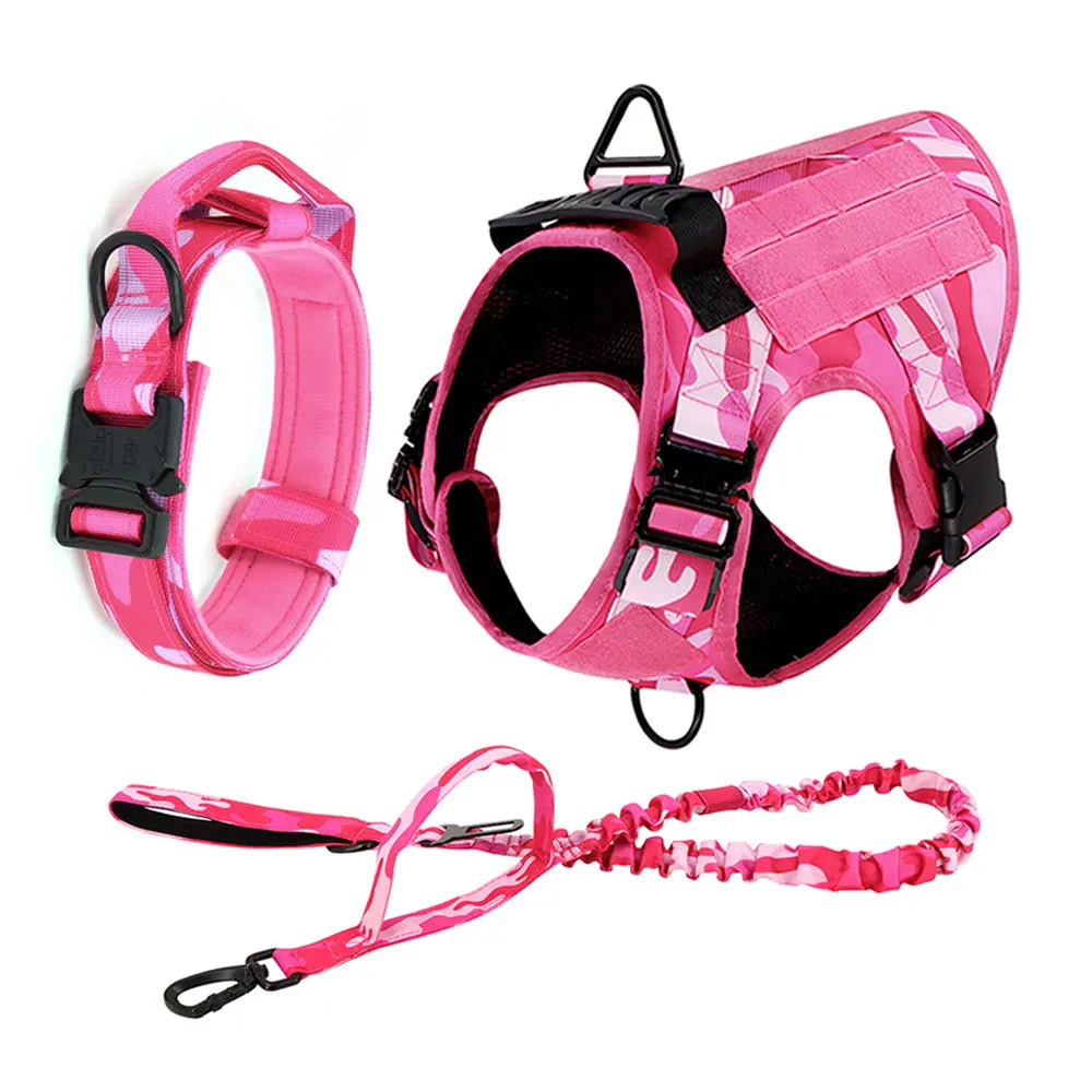 Military Camouflage Dog Harness For Large Medium Dogs Tactical Training Vest