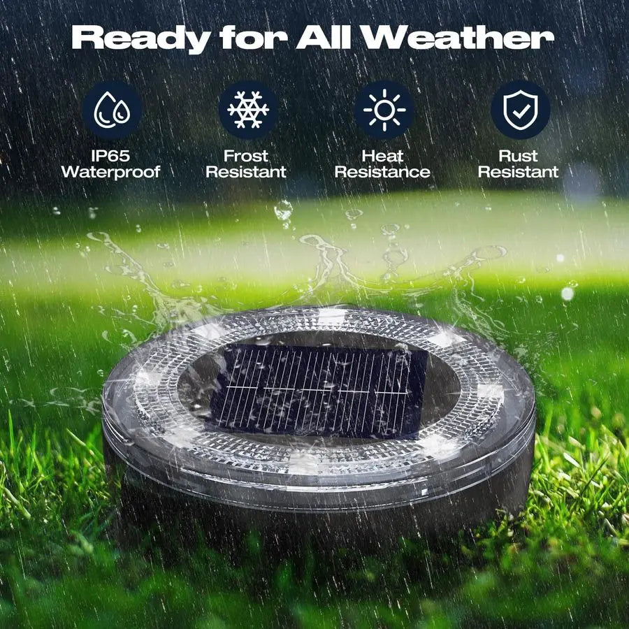 Mini Solar Ground Lights 24 Pack Outdoor Waterproof LEDs