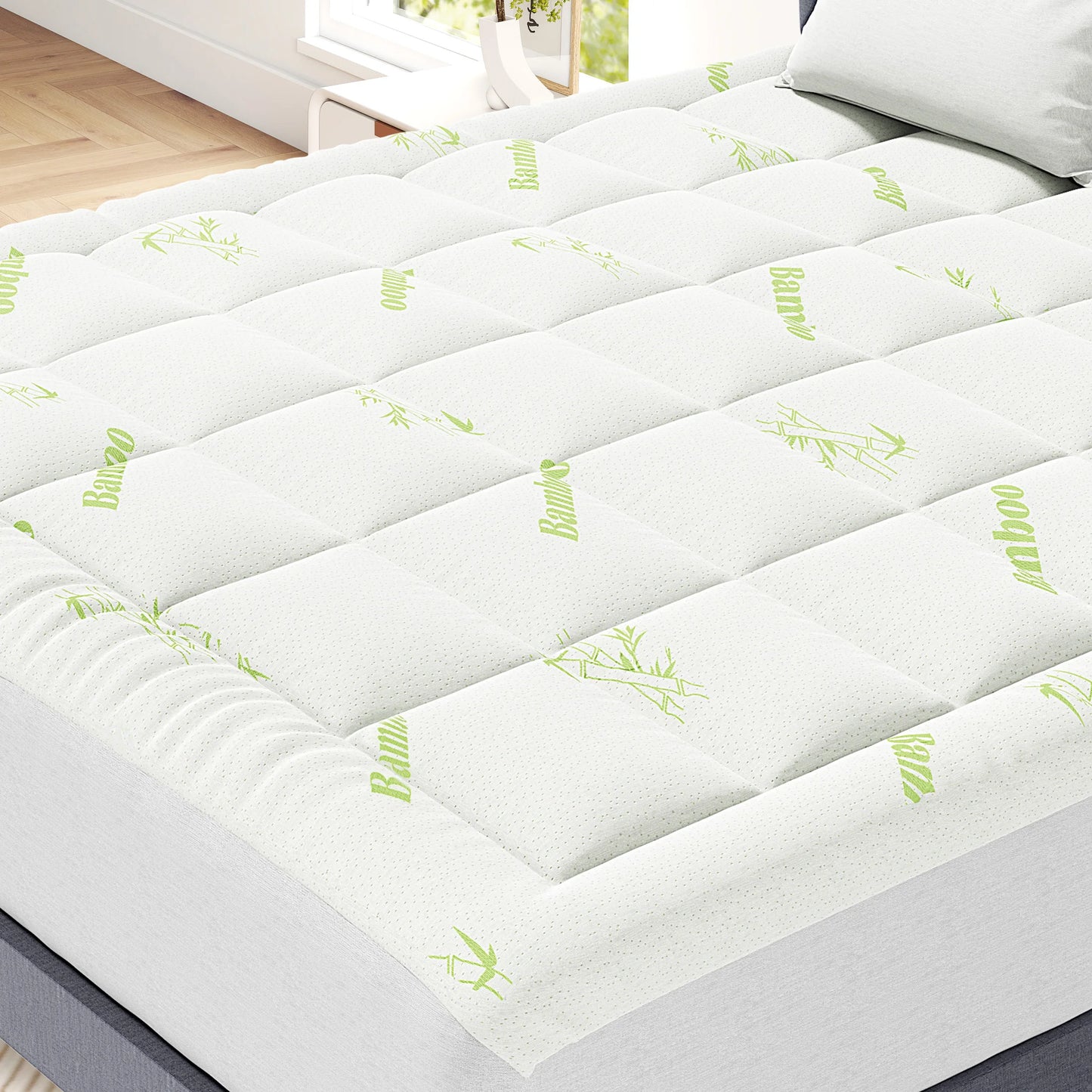 Mcq 400g Bamboo Viscose Mattress Topper Pillow Pad