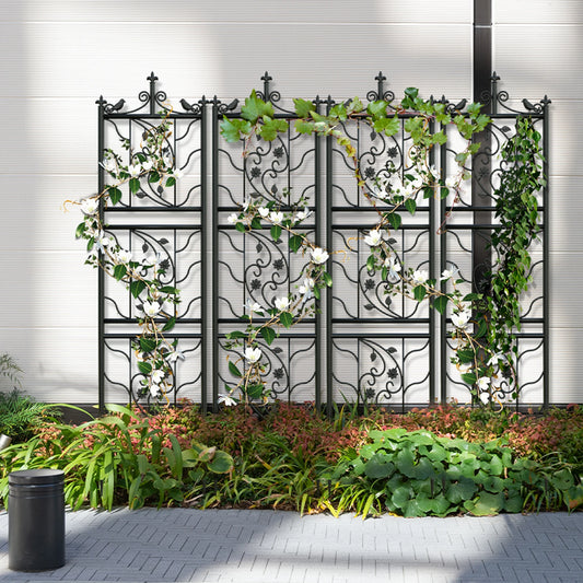 Garden Trellis Fence Panel Iron For Climbing Plants Yard Decor