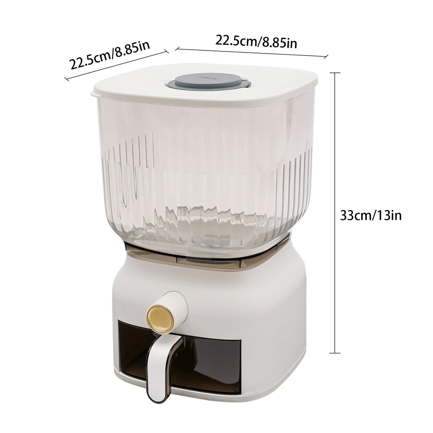 Rice Dispenser Large Sealed Grain Storage Container Kitchen Organizer