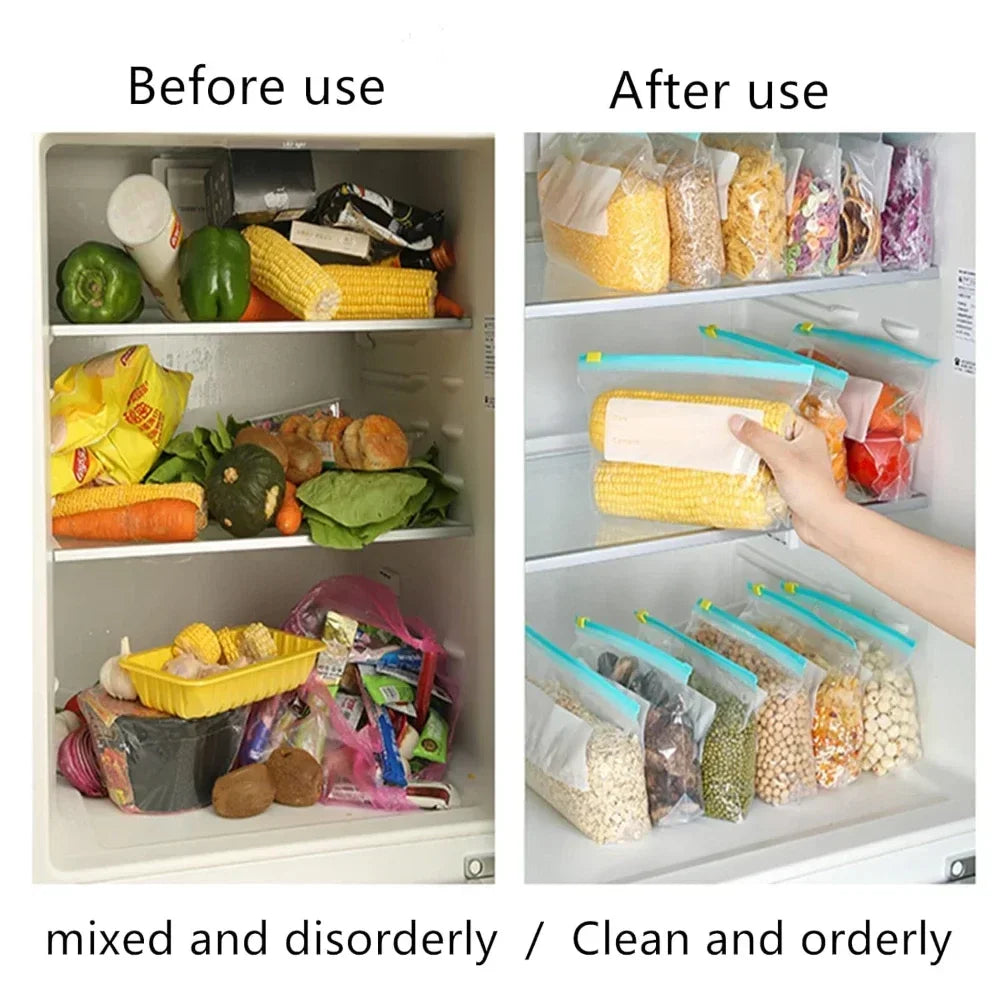 Reusable Food Storage Bags With Sealed Zip Closure