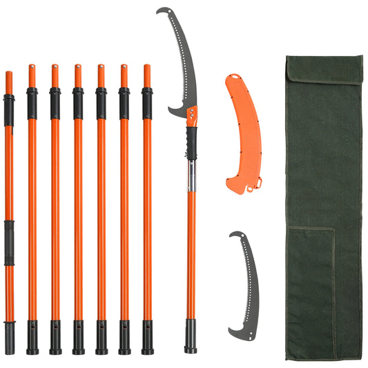 SucceBuy Pole Saw Extendable Tree Pruner Steel Blade Aluminum Handle