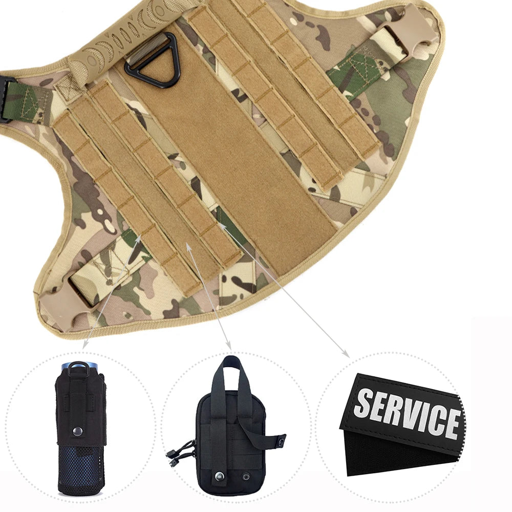 NONE CN Tactical Dog Harness Leash Set For Large Dogs