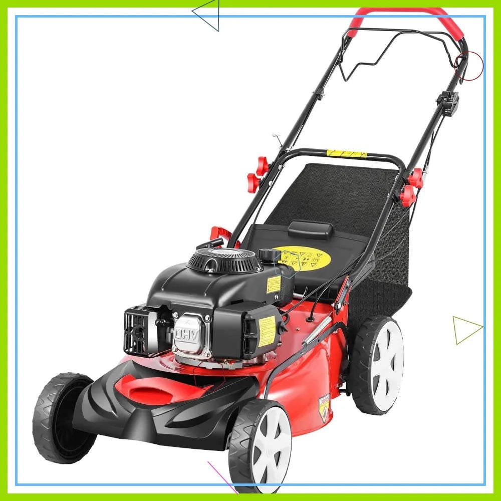 Self Propelled Gas Lawn Mower 5HP 140cc OHV Engine