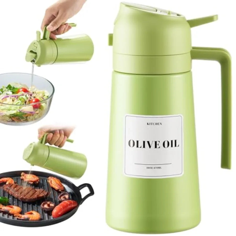 Olive Oil Dispenser And Sprayer Bottle With Ceramic Sprayed Interior