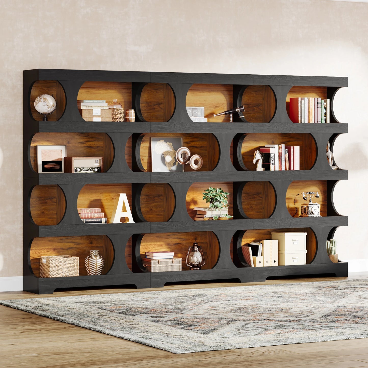 Tribesigns S Shaped 4-Tier Bookcase For Home Office Display