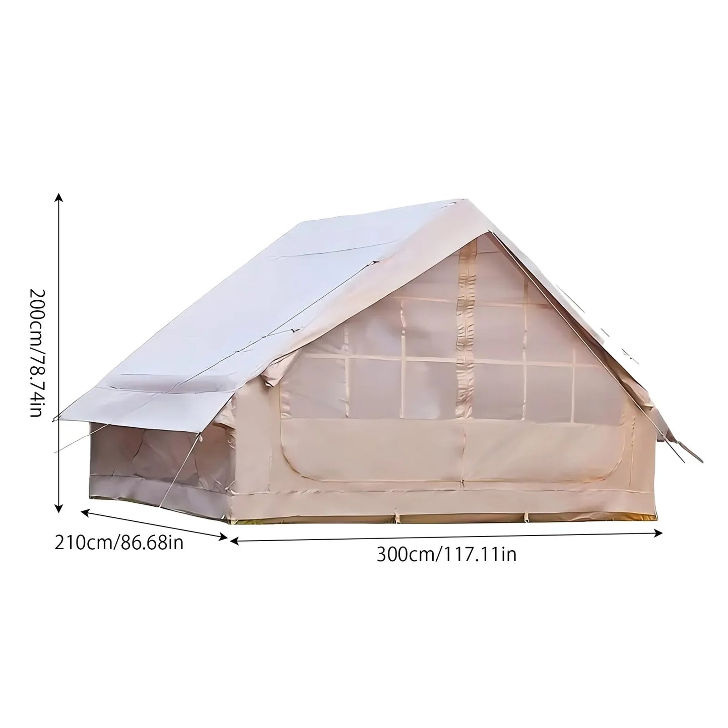 Inflatable Camping Tent With Skylight And Quick Airflow Breathable Mesh