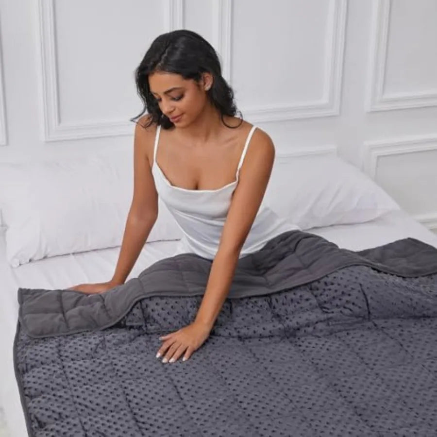 Weighted Blanket For Adults 15 Lbs All Season Comfort
