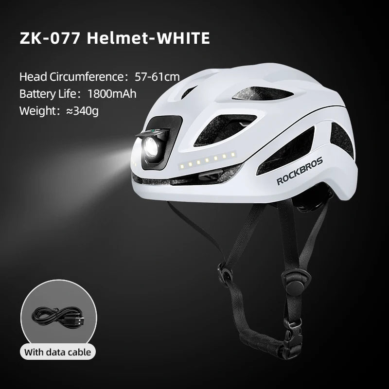 ROCKBROS Cycling Helmet Front Light Type C Charging LED