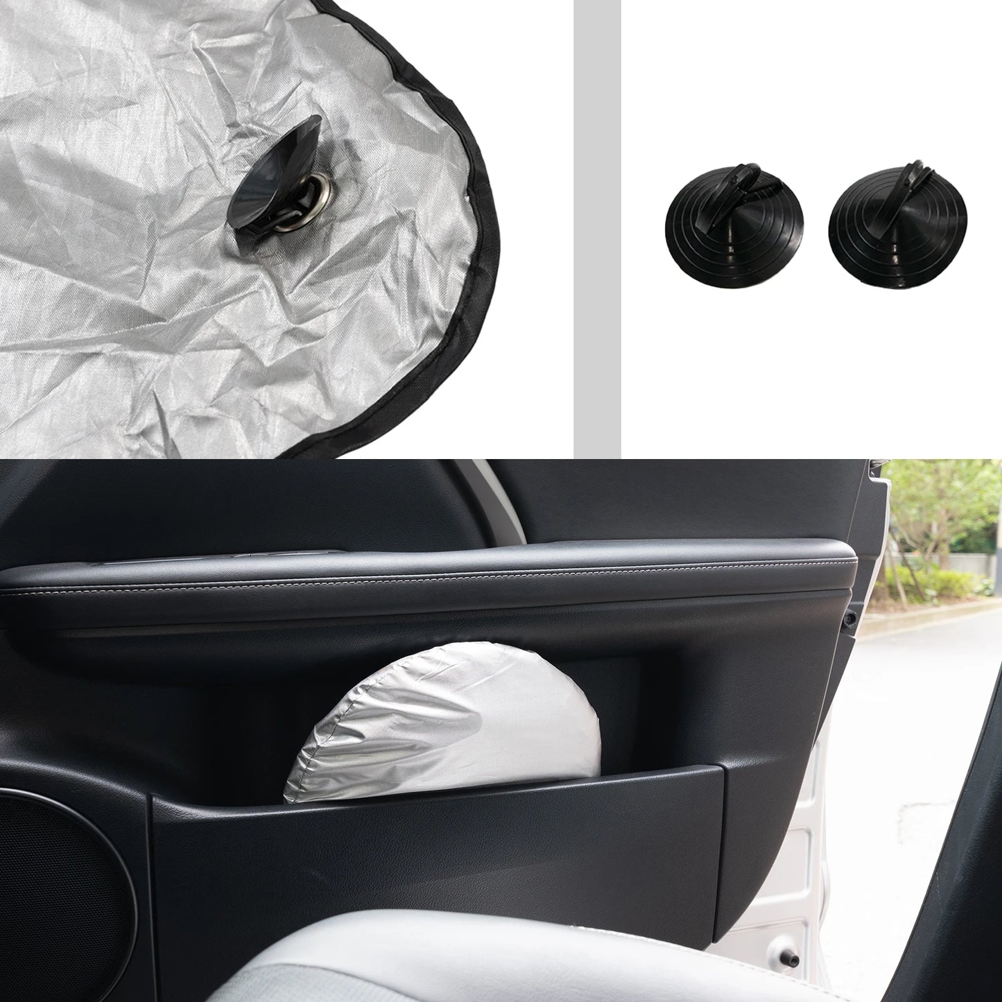 XUKEY Foldable Car Windshield Sunshade UV Reflective Front Window Protector