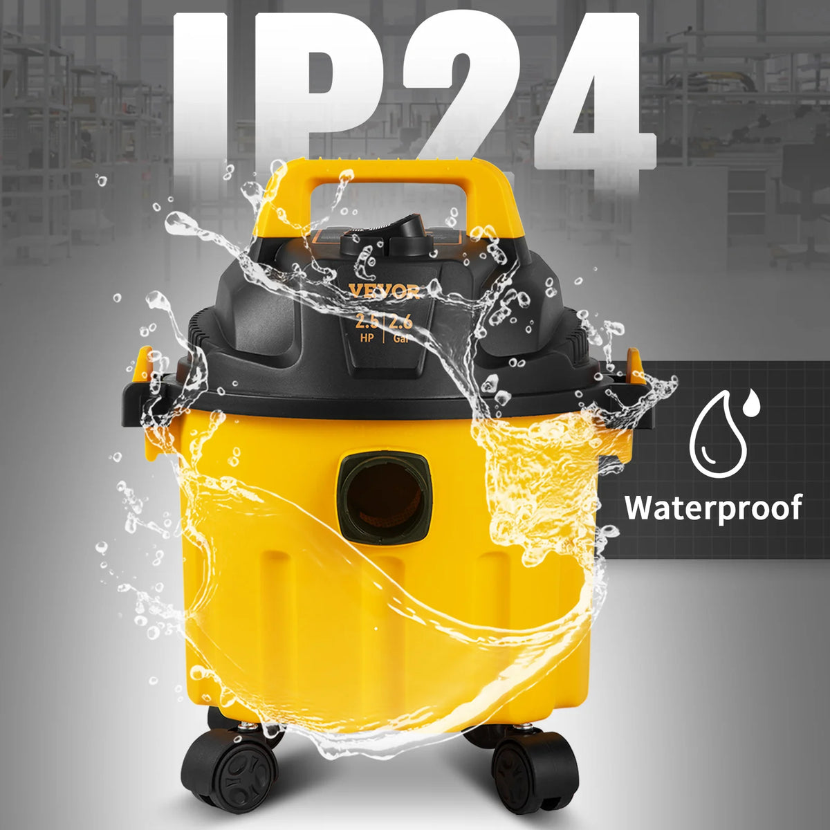 SucceBuy Wet Dry Shop Vacuum With HEPA Filter Blowing Function