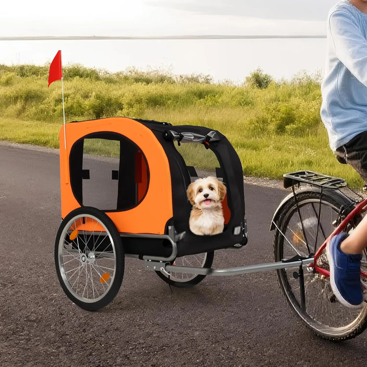 Twister.Ck Large Dog Bike Trailer 88Lbs Capacity Foldable Pet Carrier