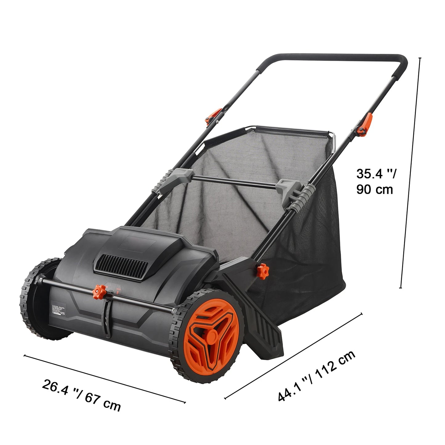 SucceBuy Tow Behind Lawn Sweeper Heavy Duty Leaf Grass Collector