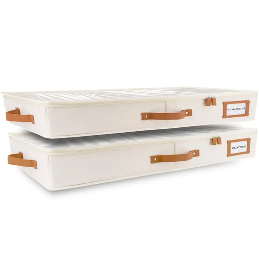 Low Profile Under Bed Storage Containers With Lids 2 Pack