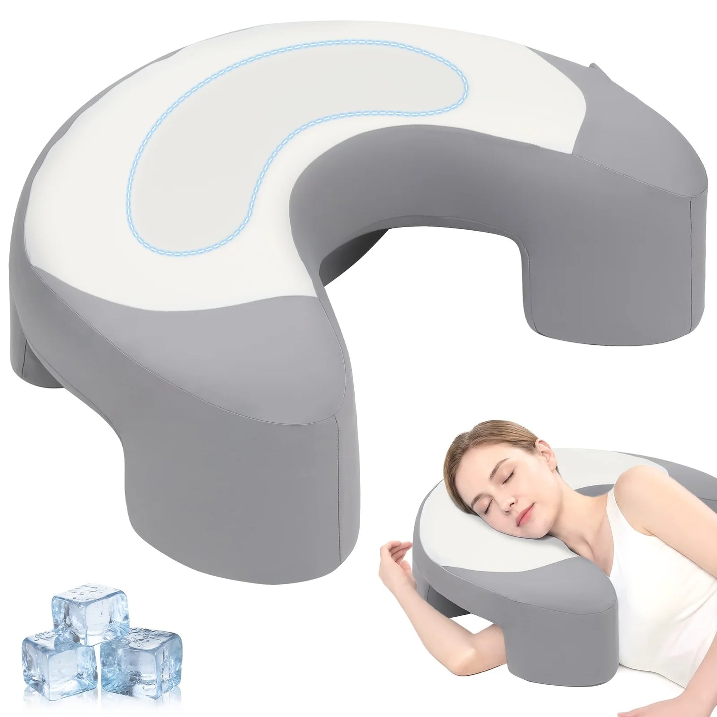 WDMIYA Ergonomic Cervical Pillow C Shaped Neck Support