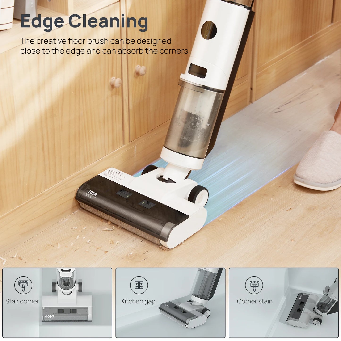 JONR ED12 Wet Dry Smart Vacuum Mop Washer Wireless Floor Cleaner