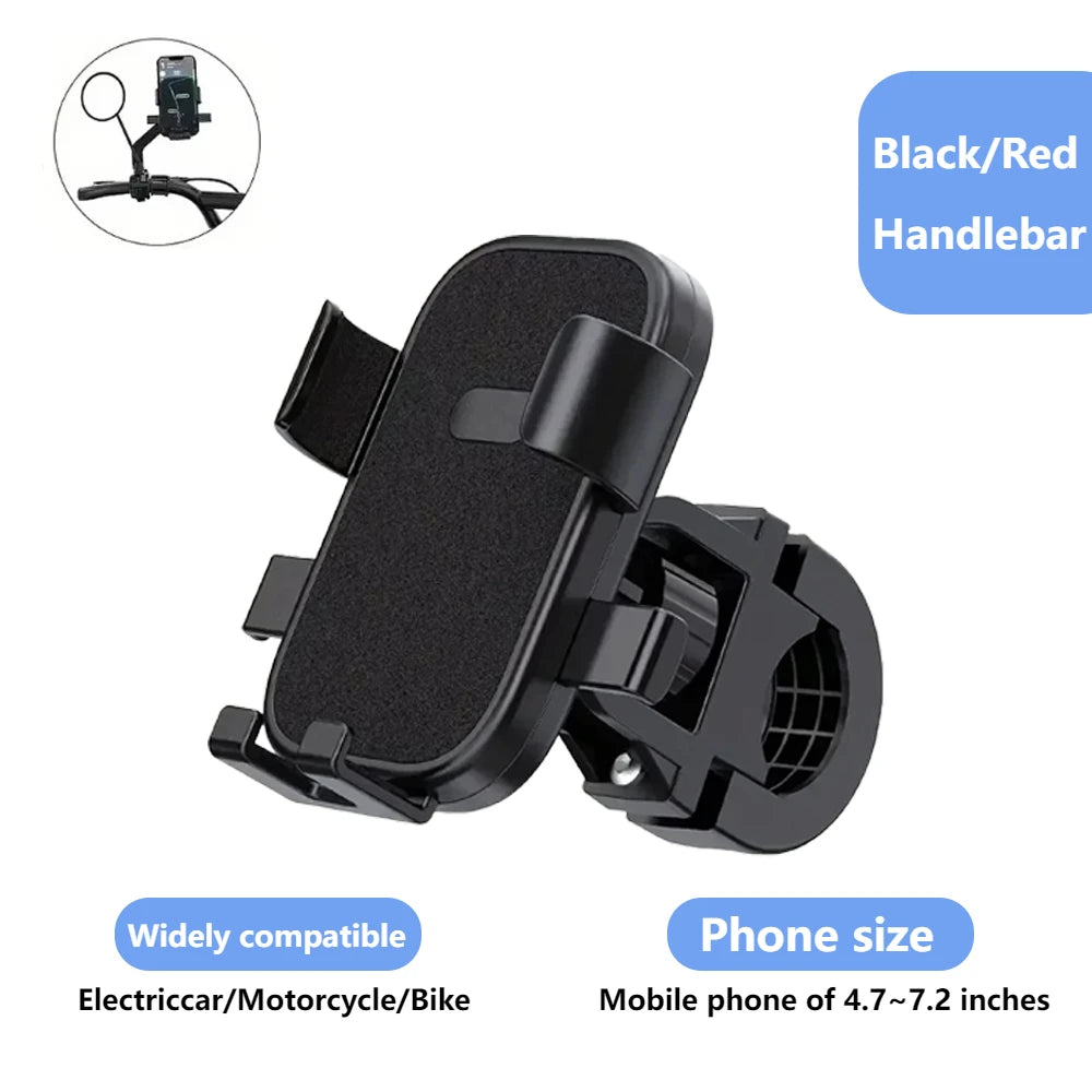 Anti-slip Bike Phone Holder 360° Rotatable Adjustable Phone Mount Bracket for Outdoor Bicycles and Mountain Bikes