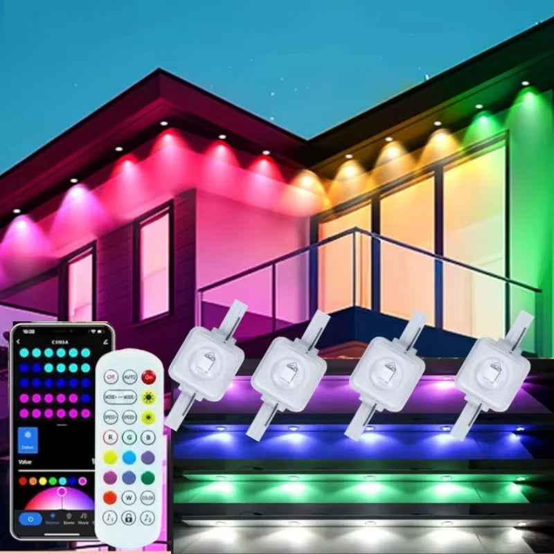 MIMIRGB Smart Outdoor LED String Lights IP67 With App Remote Control