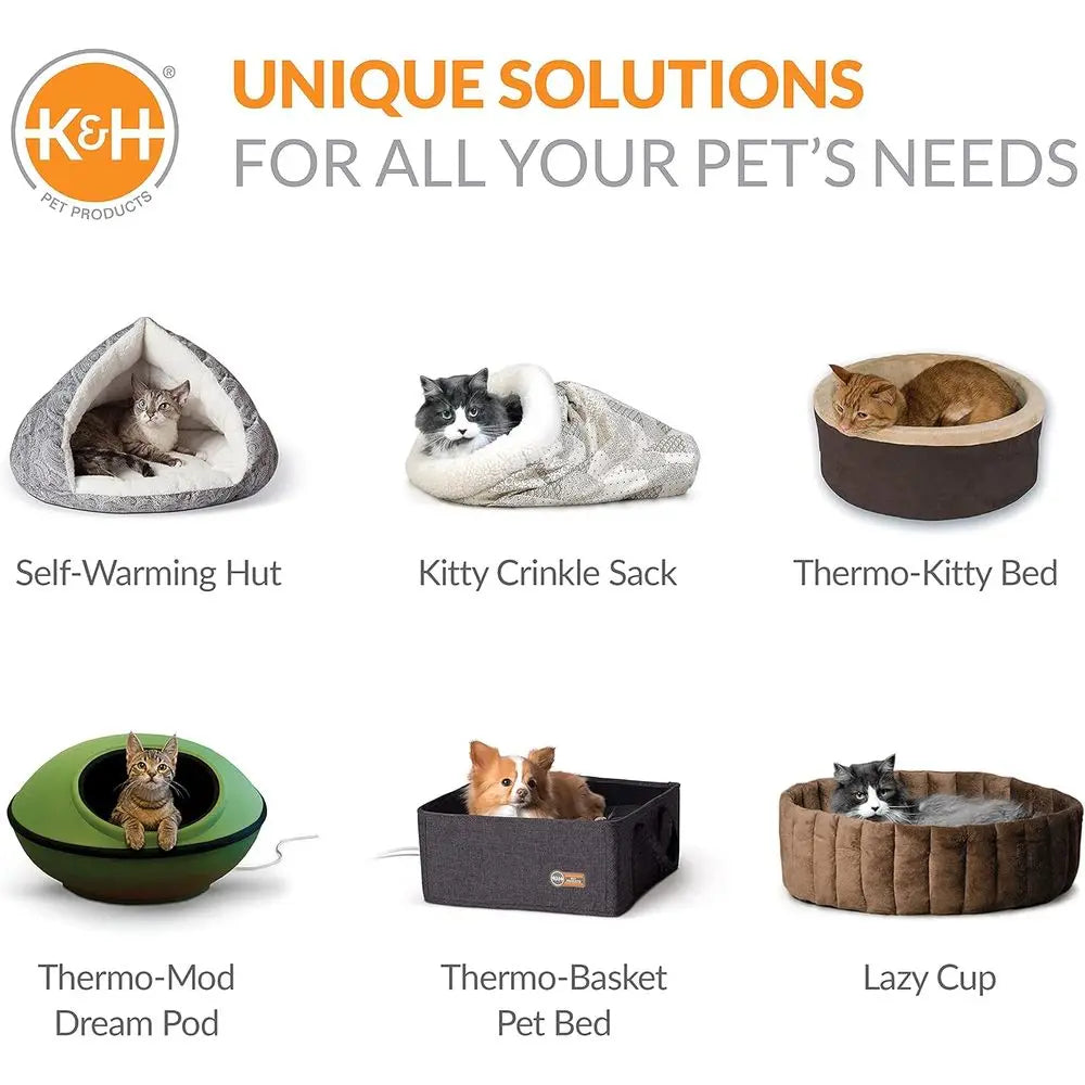 Handwoven Round Knitted Polyester Cat Bed For Small Pets