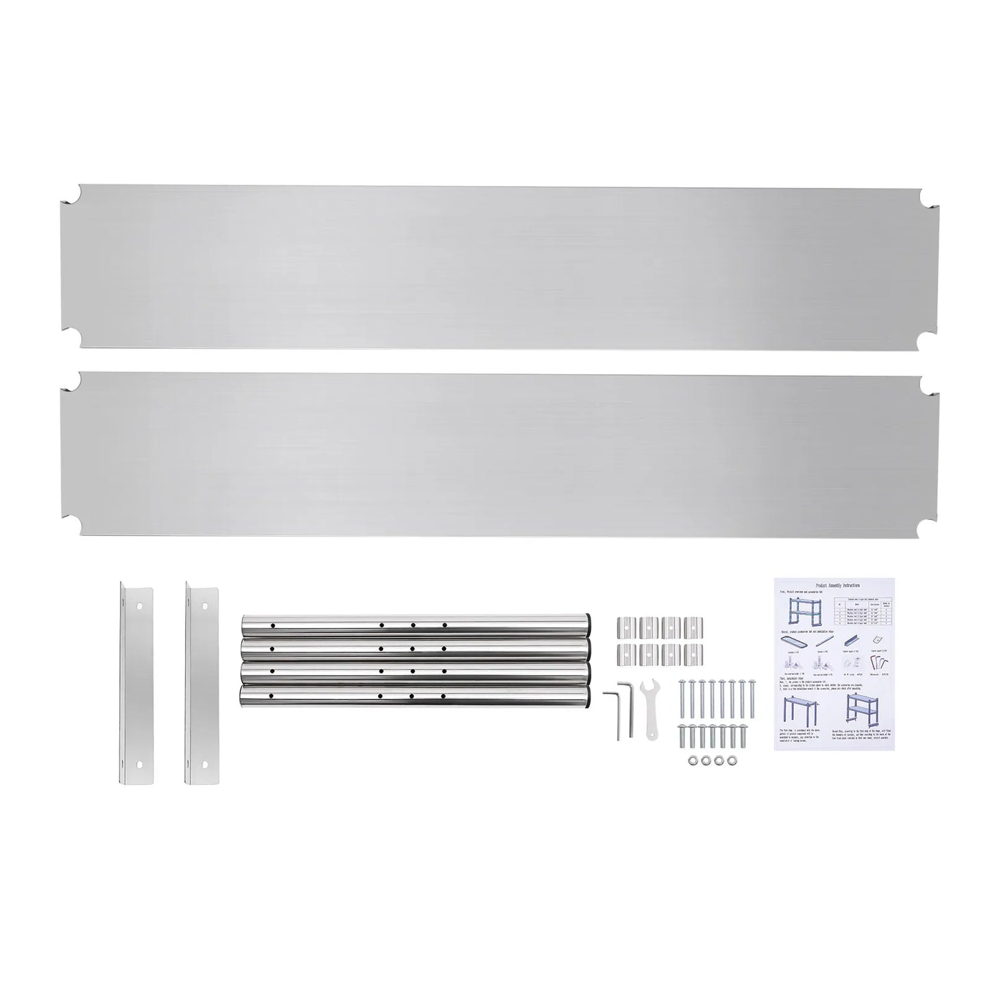 Stainless Steel Two Tier Adjustable Shelving Unit For Kitchen