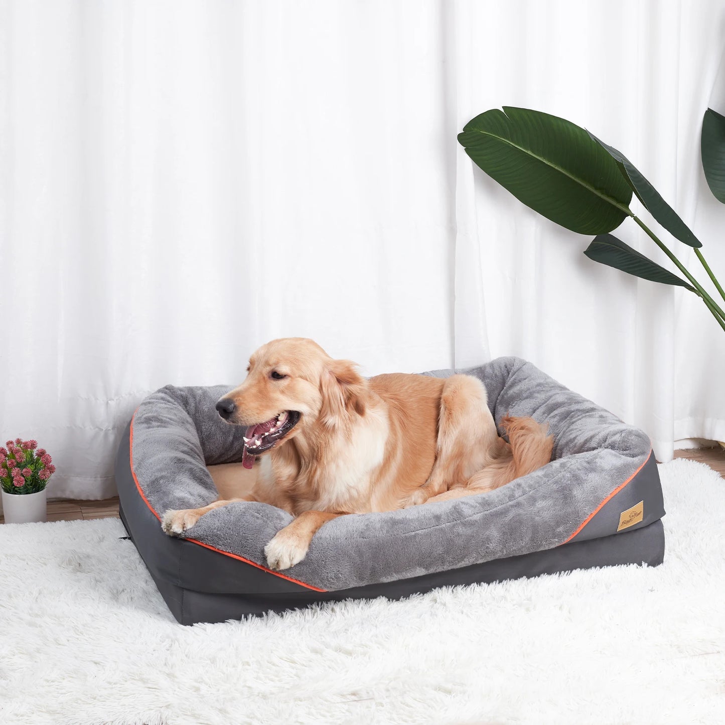 Bingopaw Removable Cover Large Dog Bed Warm Fleece