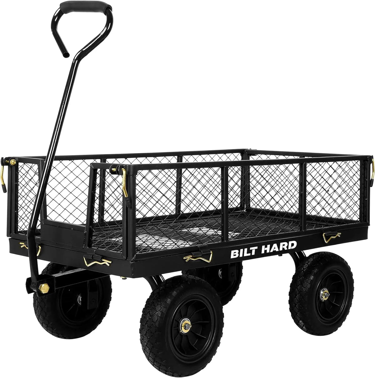 Bilt Hard 400 Lb Capacity Garden Cart With Flat Free Steel Tires