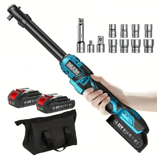 Seesii 21V Cordless Extended Electric Ratchet Wrench
